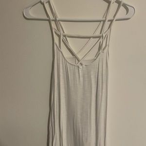 White Straps Tank Top